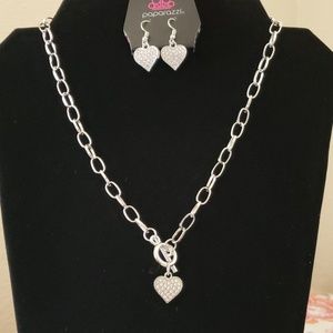 Heart Necklace & Earring Set